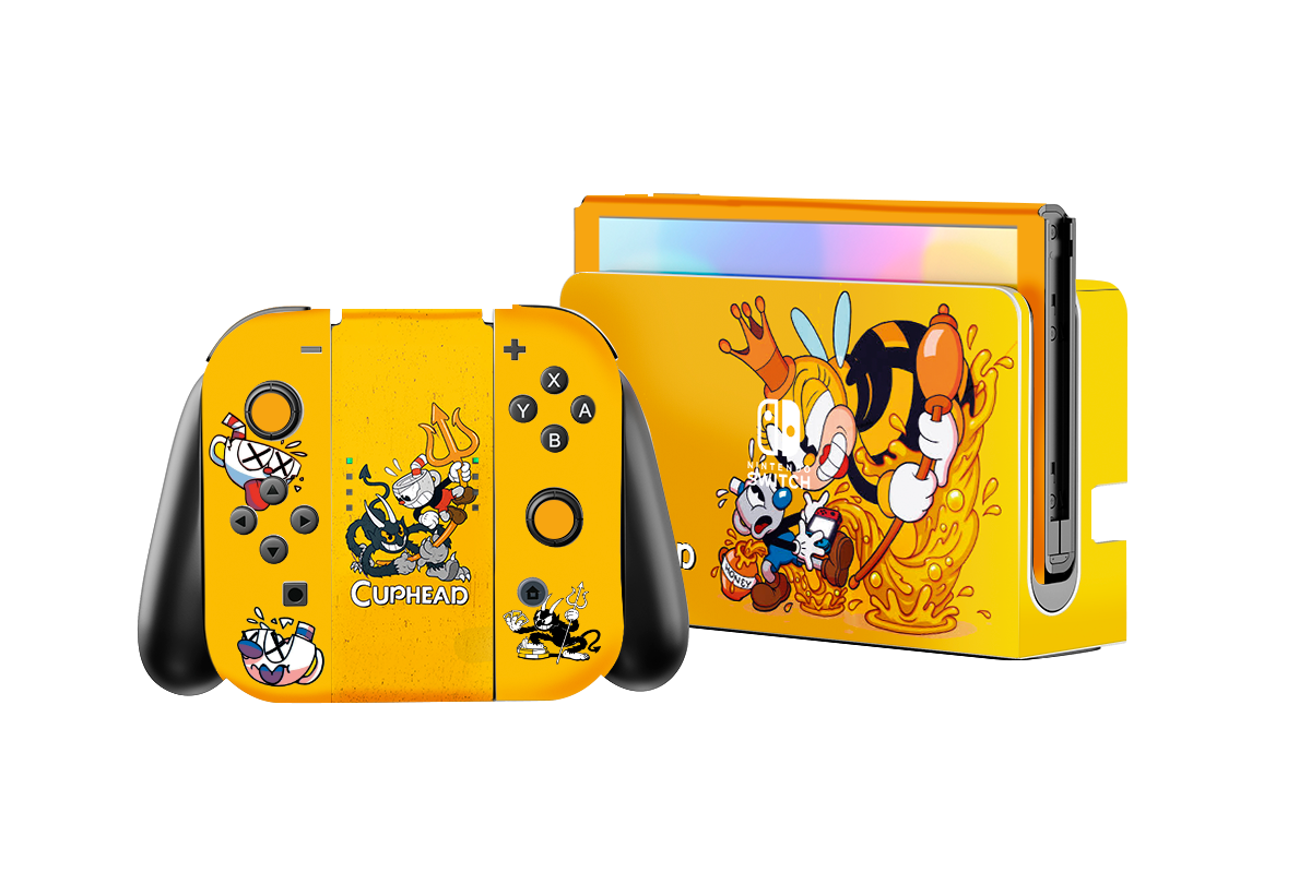 Chuphead Skin Nintendo Switch OLED (2021) Xonebrand