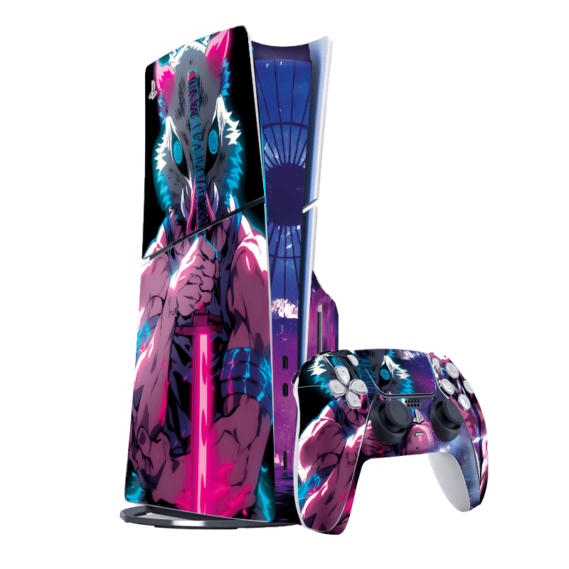 Demon Slayer Inosuke Skin Playstation 5 Slim Xonebrand