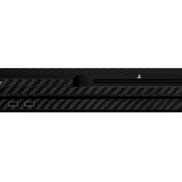 Fibra Carbono Negro Skin Playstation 3 Slim