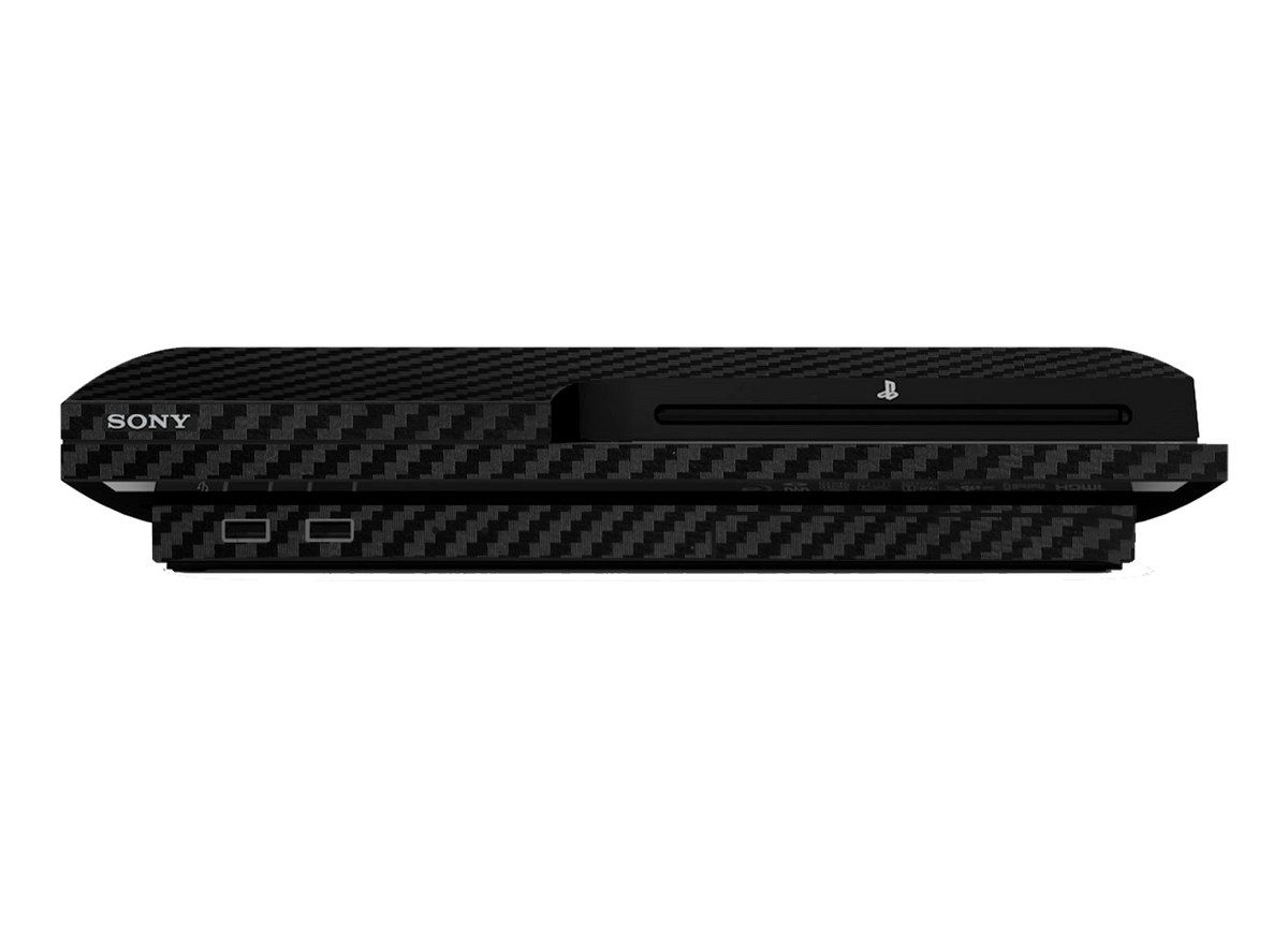 Fibra Carbono Negro Skin Playstation 3 Slim Xonebrand
