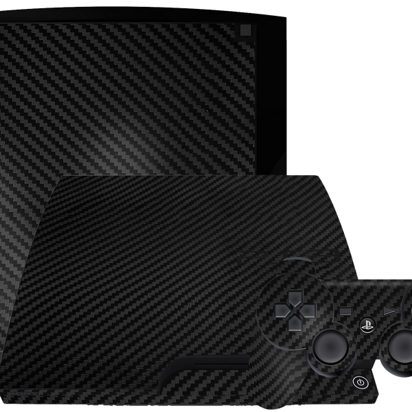 Fibra Carbono Negro Skin Playstation 3 Slim