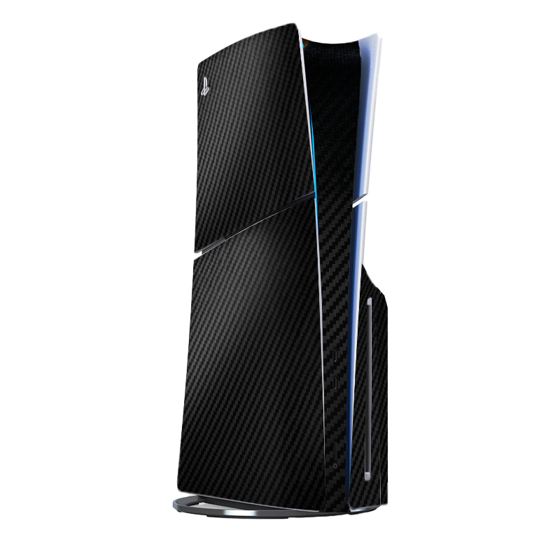 Fibra Carbono Negro Skin Playstation 5 Slim