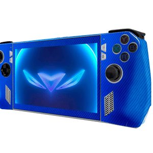 Blue Carbon Fiber Asus Rog Ally Handheld Gaming Computer Skin