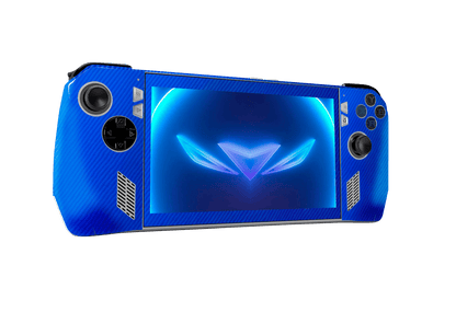 Fibra Carbono Azul Asus Rog Ally Handheld Gaming Computer Skin