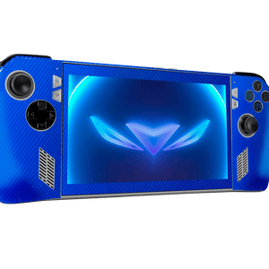 Fibra Carbono Azul Asus Rog Ally Handheld Gaming Computer Skin