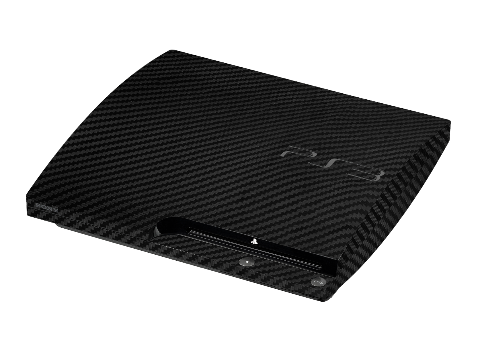 Fibra Carbono Negro Skin Playstation 3 Slim