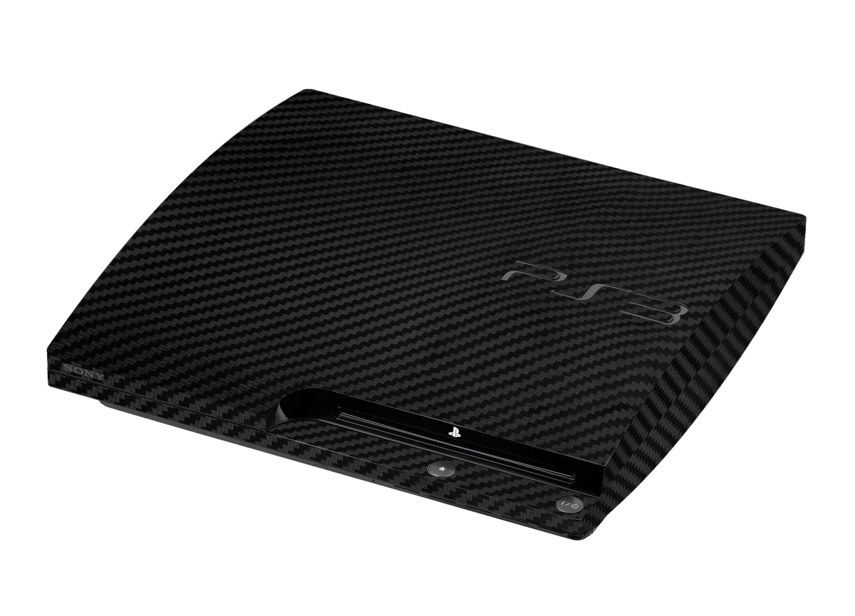 Fibra Carbono Negro Skin Playstation 3 Slim Xonebrand