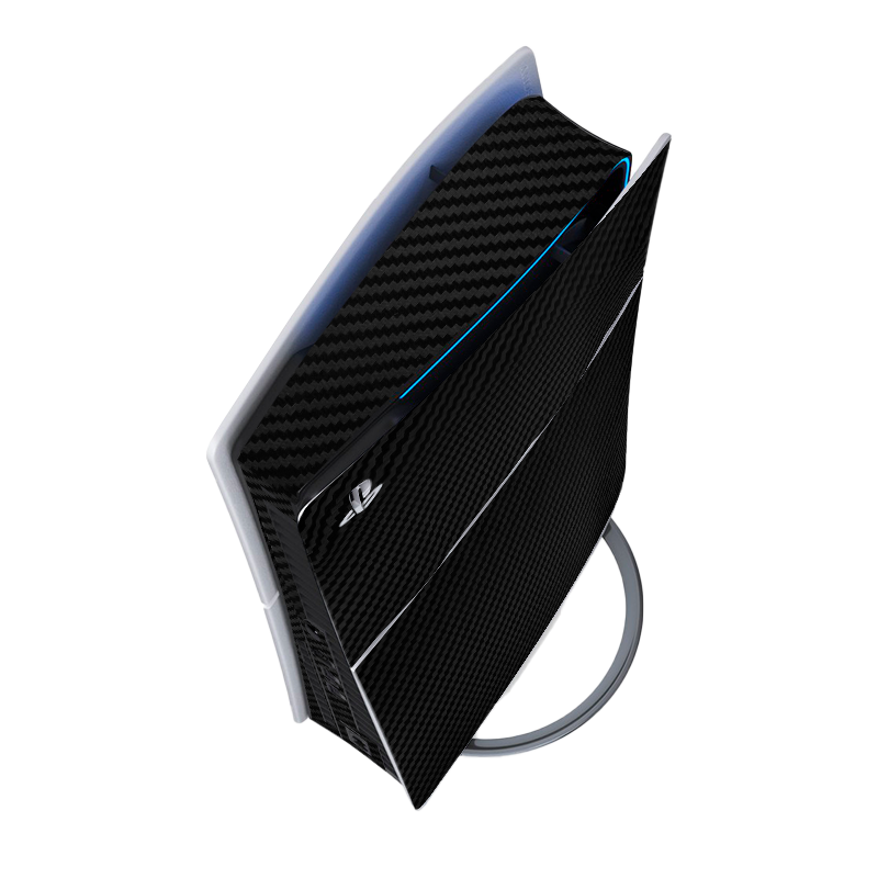 Fibra Carbono Negro Skin Playstation 5 Slim