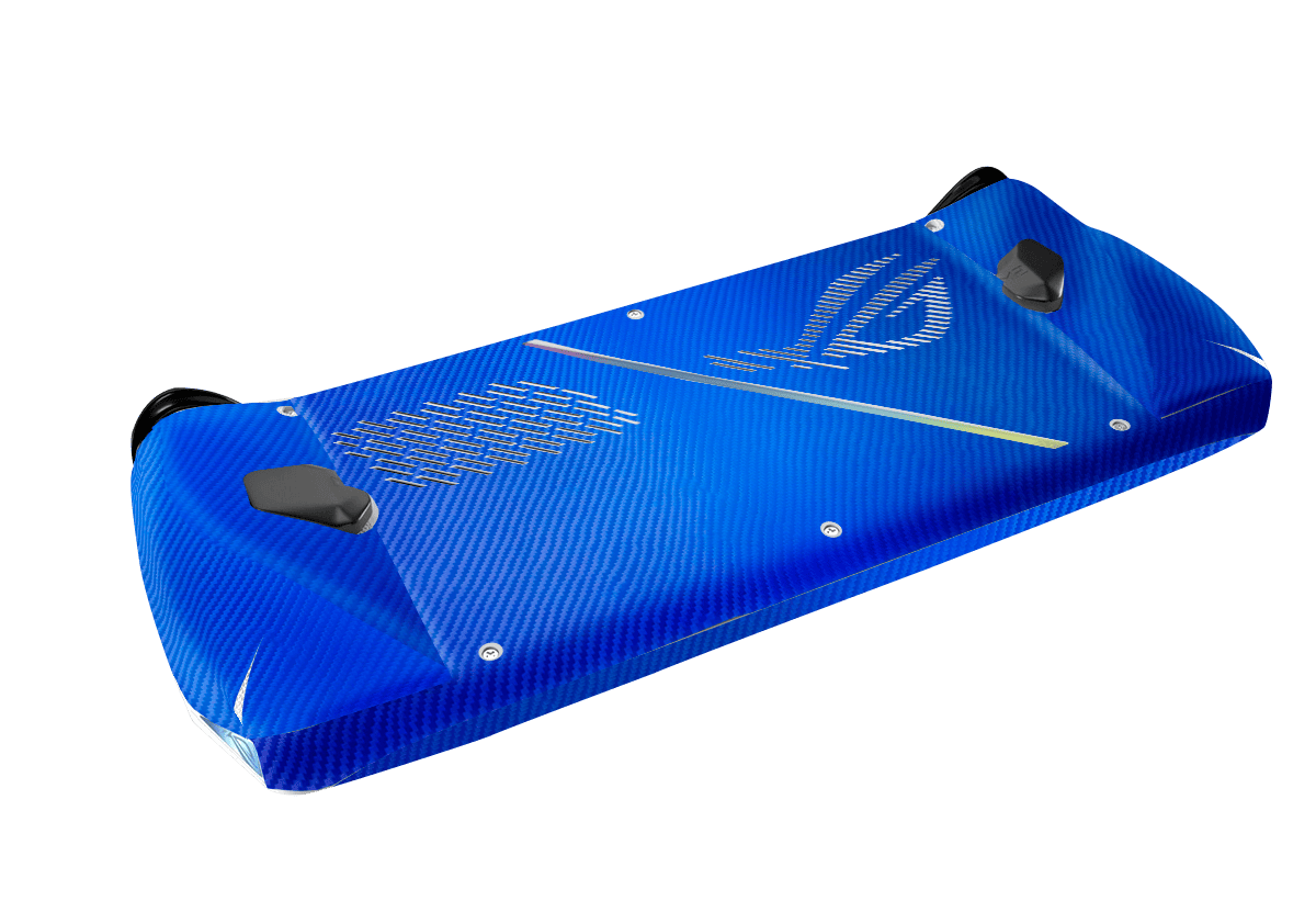 Fibra Carbono Azul Asus Rog Ally Handheld Gaming Computer Skin