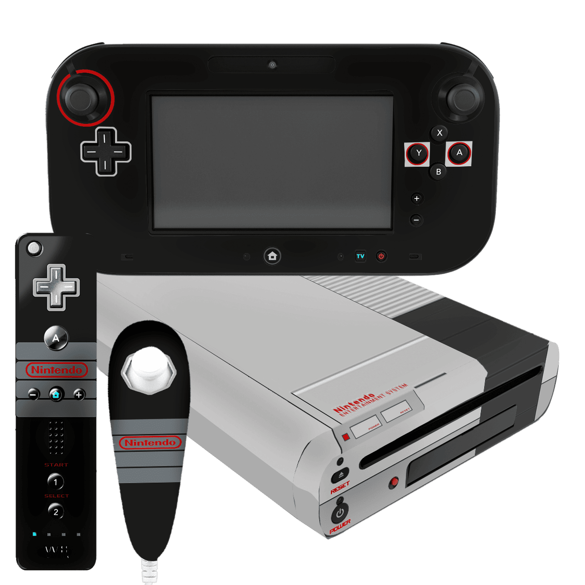 NES Skin Nintendo Wii U (2012) Xonebrand