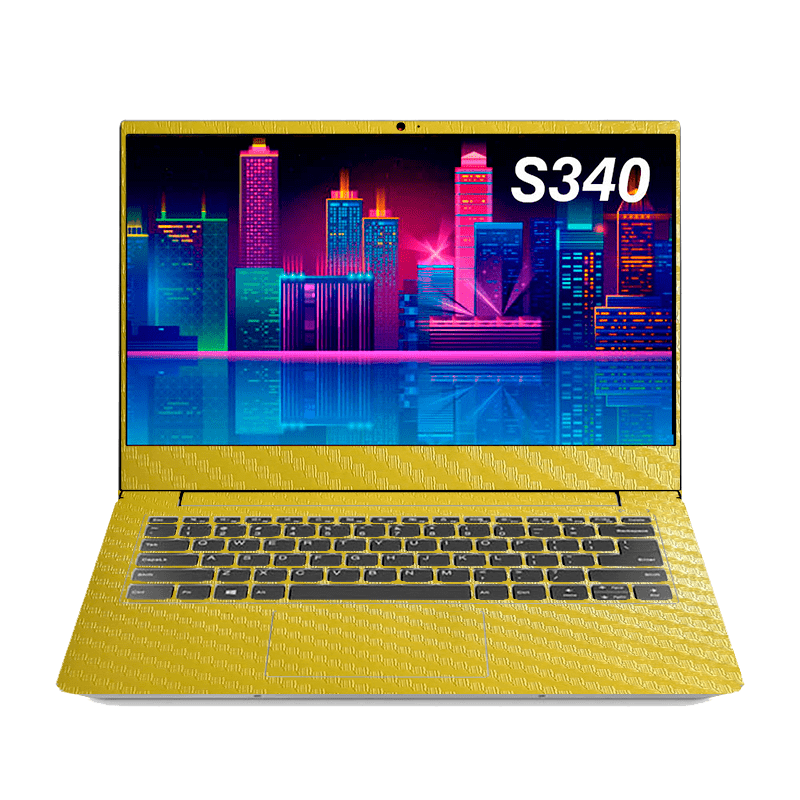 Fibra Carbono Amarillo Lenovo IdeaPad 14-inch Skin