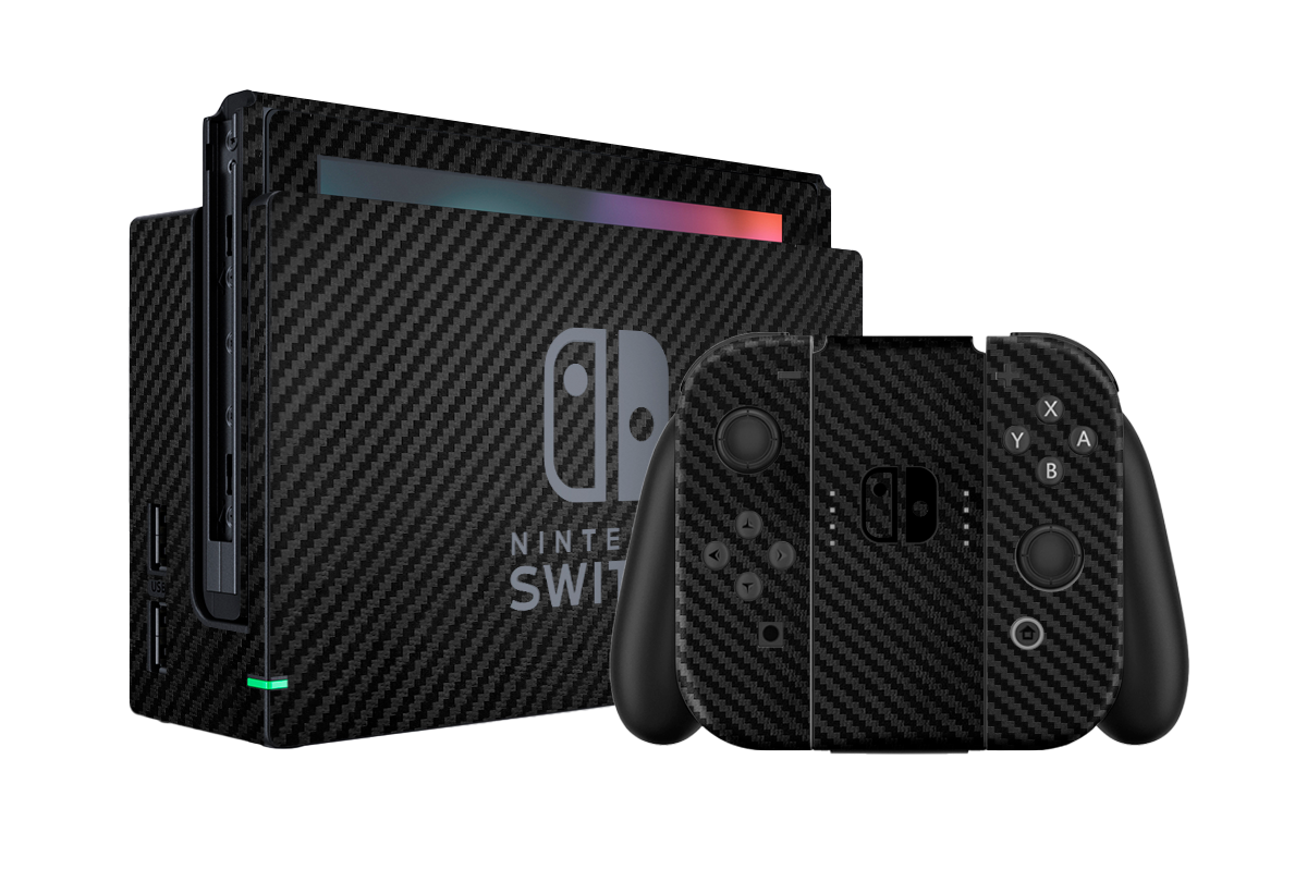 Fibra Carbono Negro Skin Nintendo Switch (2017) Xonebrand