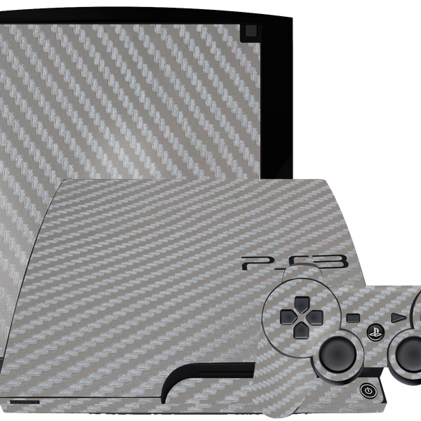 Fibra Carbono Gris Skin Playstation 3 Slim