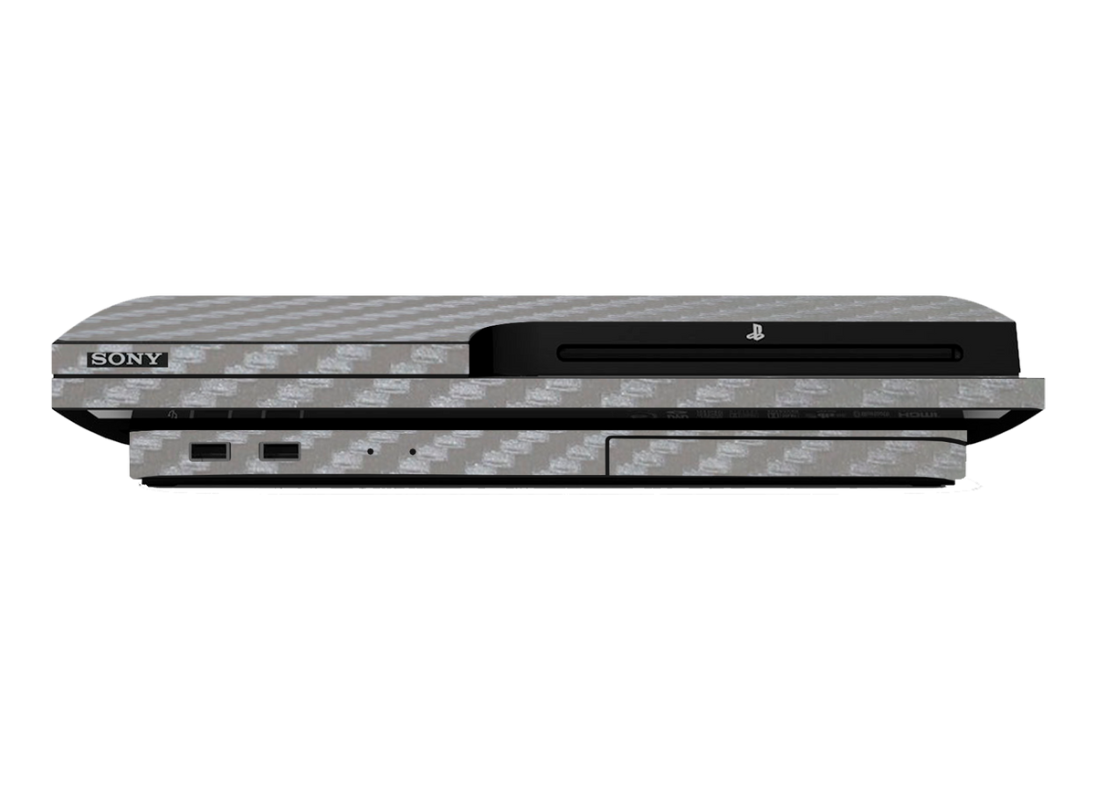 Fibra Carbono Gris Skin Playstation 3 Slim Xonebrand