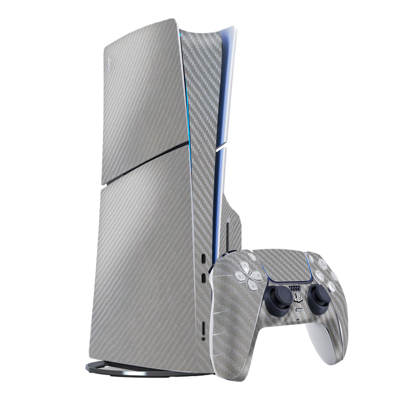 Fibra Carbono Gris Skin Playstation 5 Slim