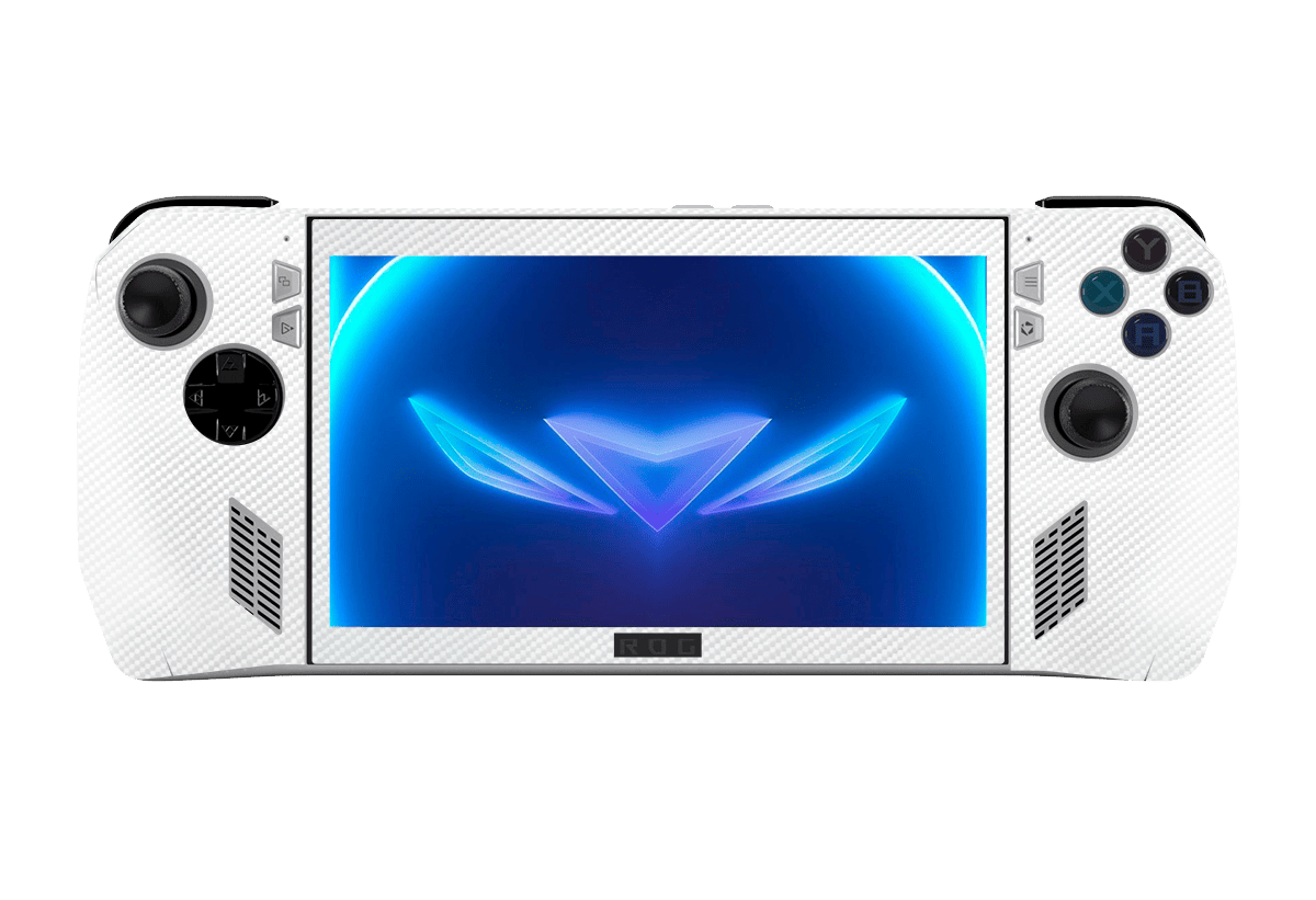 Fibra Carbono Blanco Asus Rog Ally Handheld Gaming Computer Skin