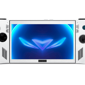 White Carbon Fiber Asus Rog Ally Handheld Gaming Computer Skin