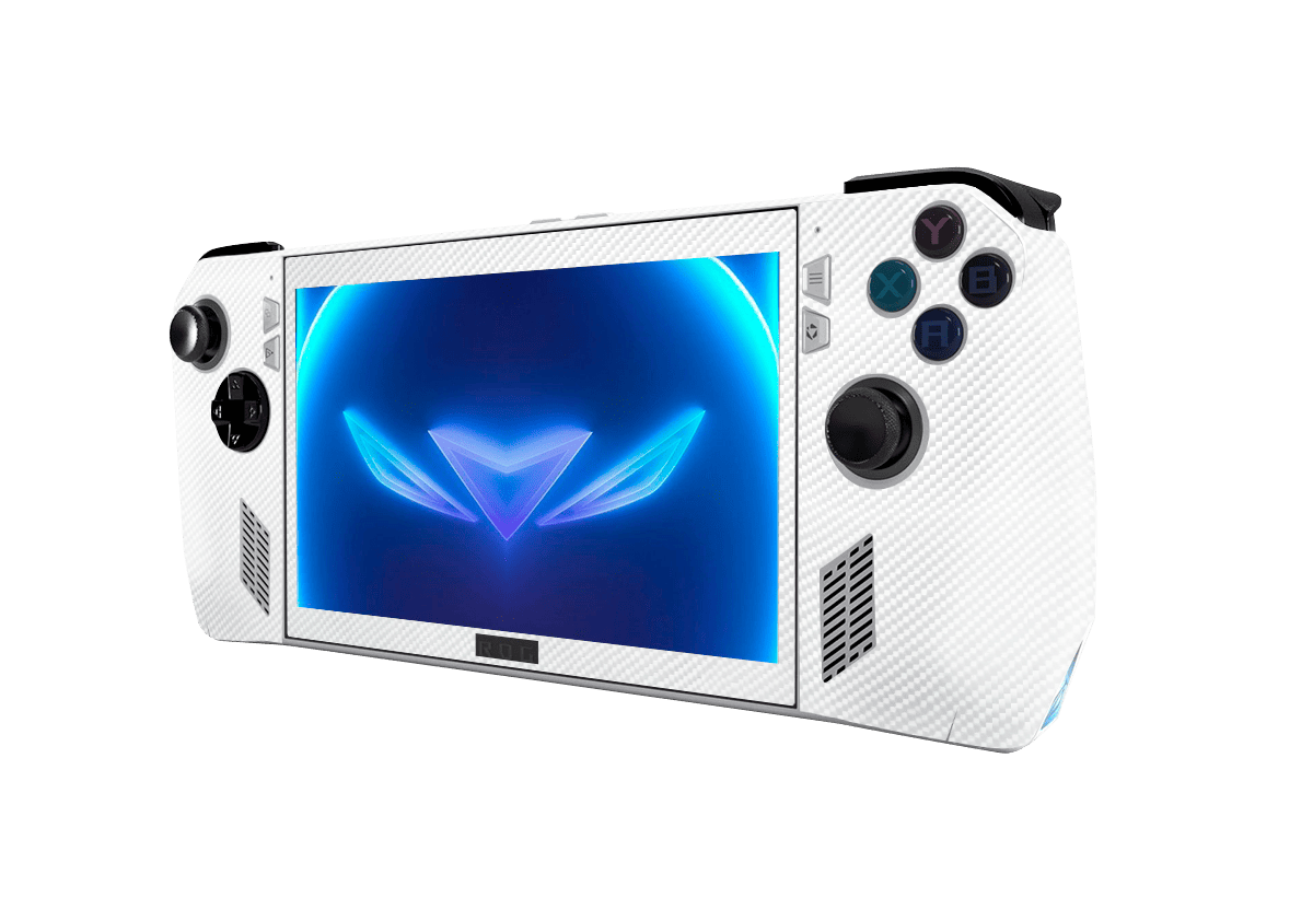 Fibra Carbono Blanco Asus Rog Ally Handheld Gaming Computer Skin