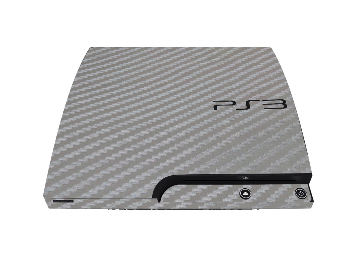 Fibra Carbono Gris Skin Playstation 3 Slim Xonebrand