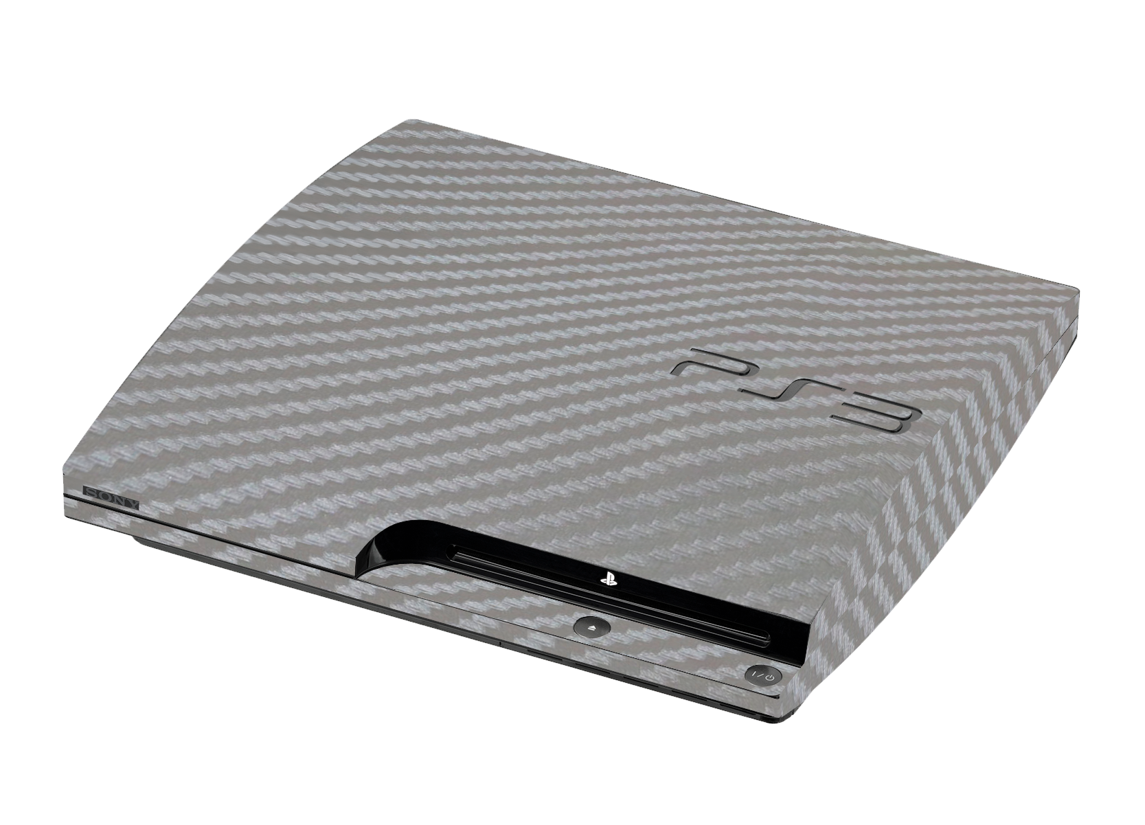 Fibra Carbono Gris Skin Playstation 3 Slim