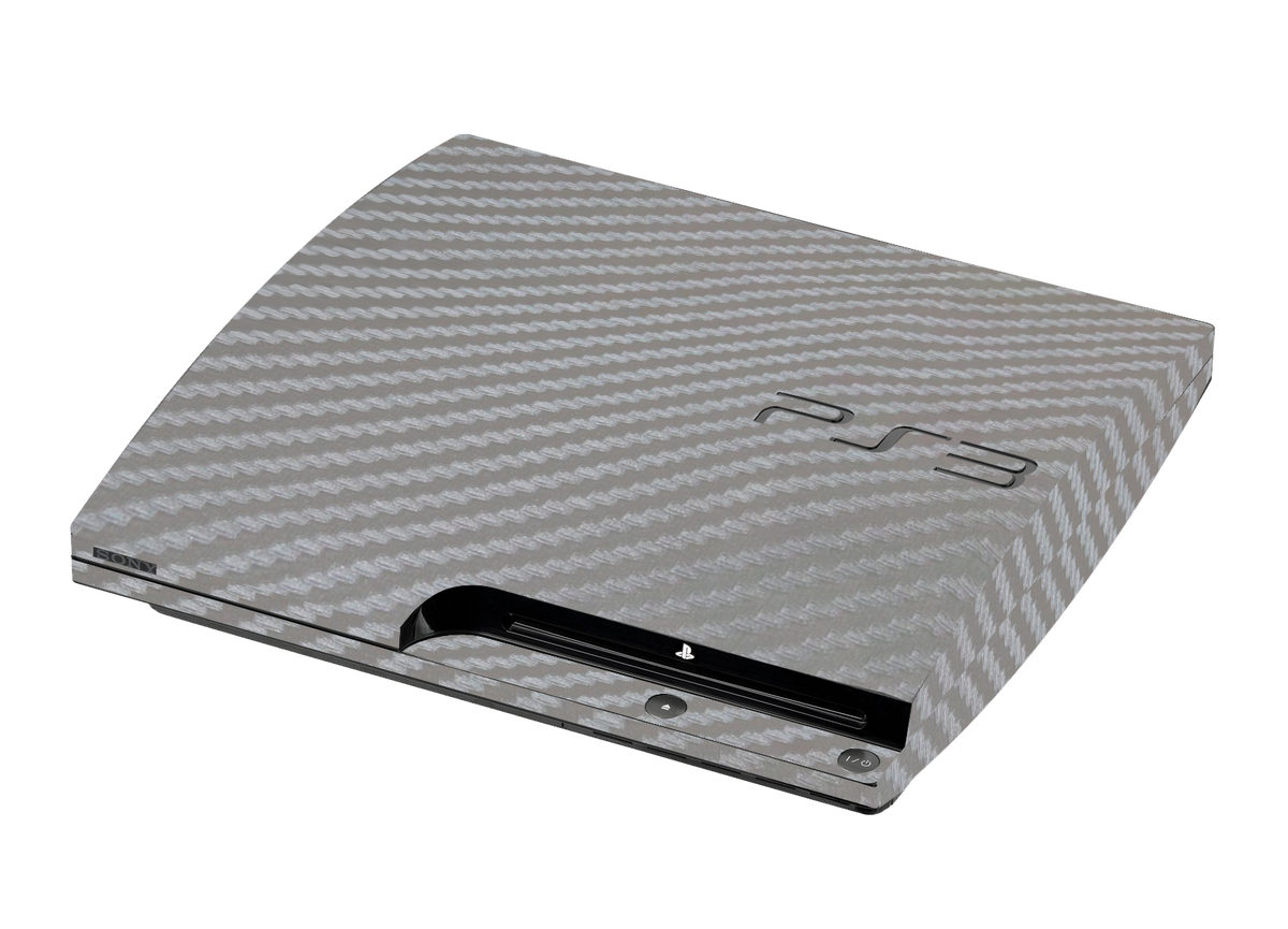 Fibra Carbono Gris Skin Playstation 3 Slim Xonebrand