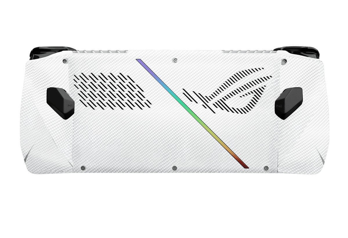 Fibra Carbono Blanco Asus Rog Ally Handheld Gaming Computer Skin