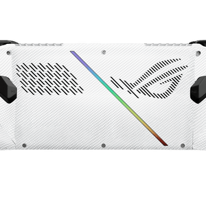 White Carbon Fiber Asus Rog Ally Handheld Gaming Computer Skin