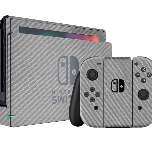 Fibra Carbono Gris Skin Nintendo Switch (2017)
