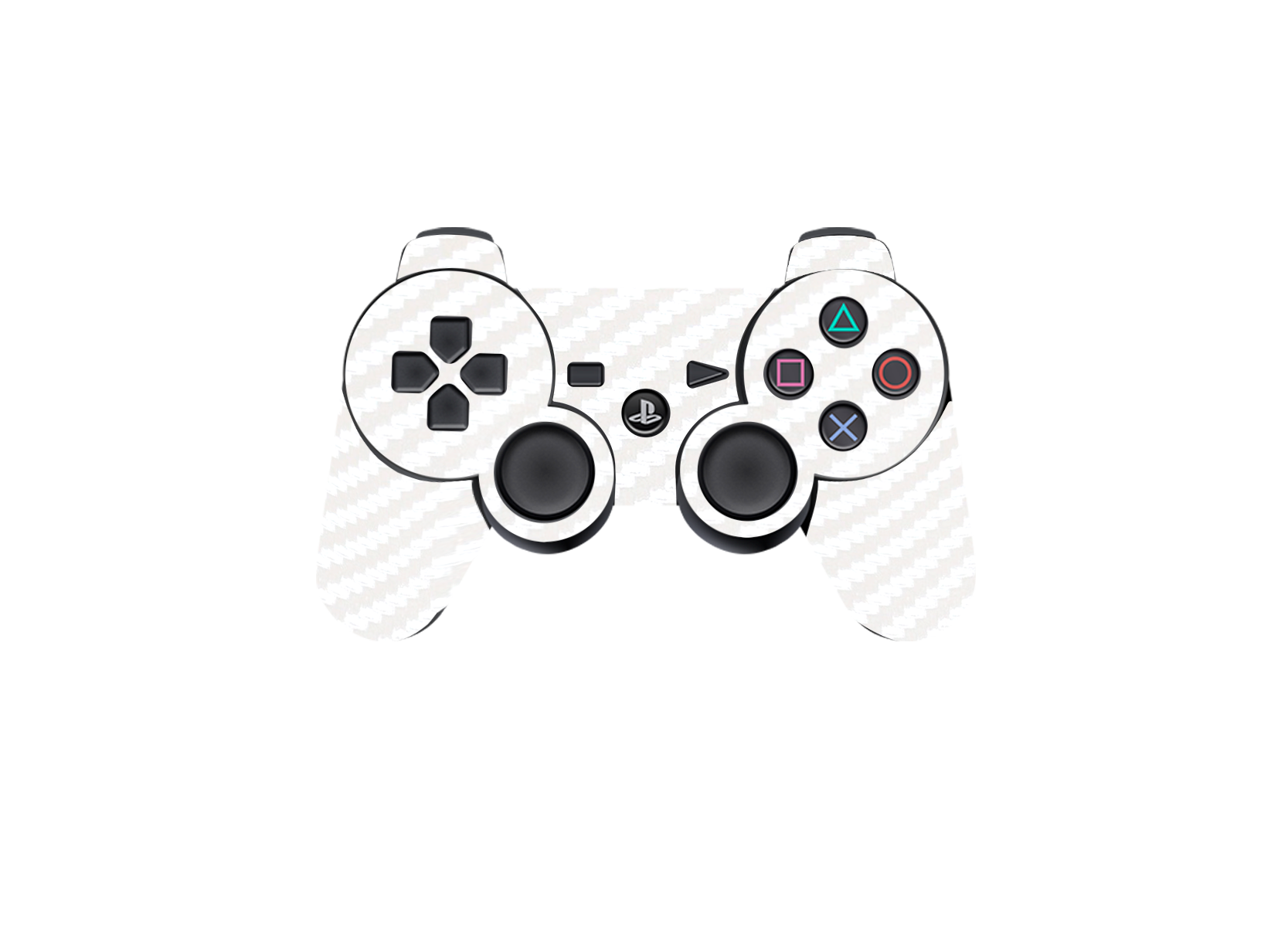 Fibra Carbono Blanco Skin Playstation 3 Slim