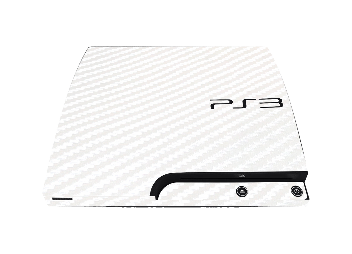 Fibra Carbono Blanco Skin Playstation 3 Slim Xonebrand