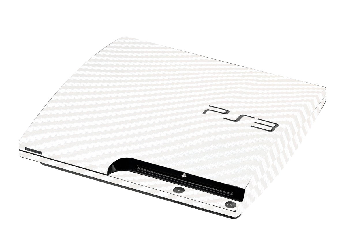 Fibra Carbono Blanco Skin Playstation 3 Slim Xonebrand