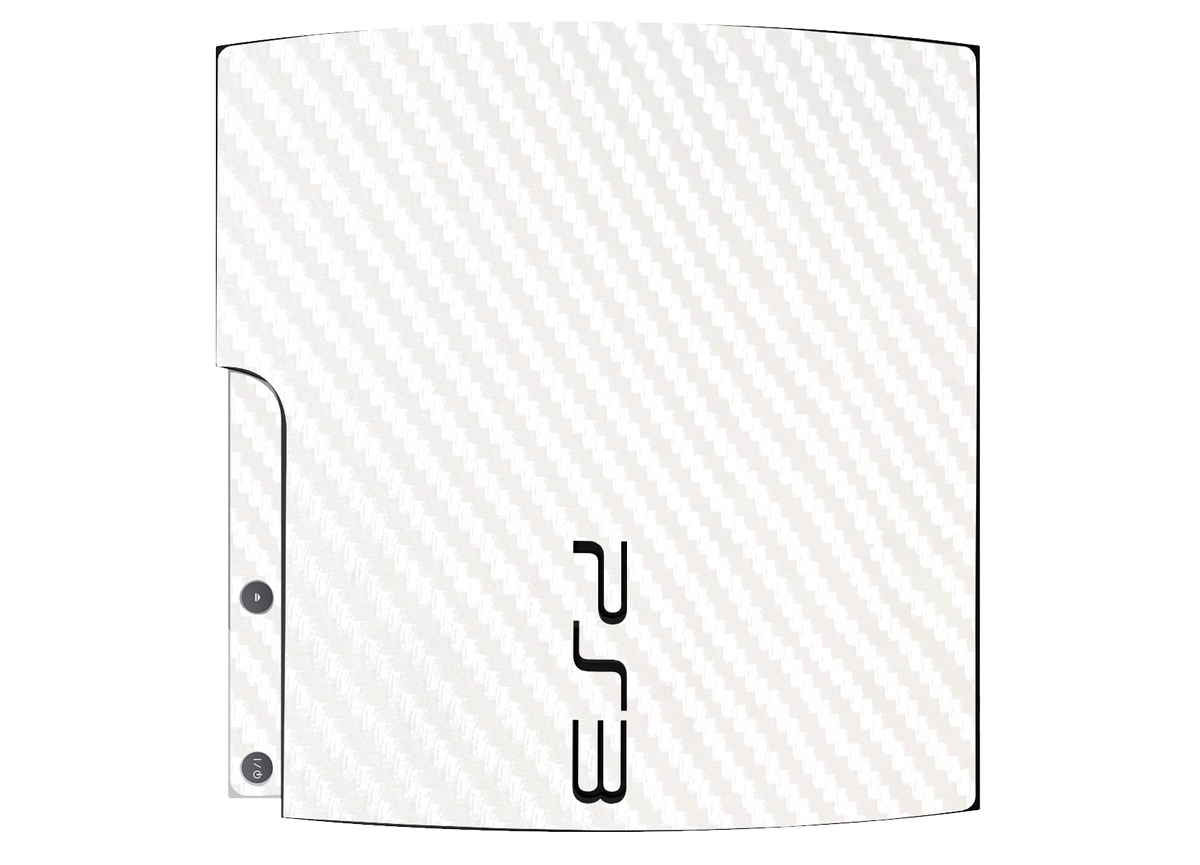 Fibra Carbono Blanco Skin Playstation 3 Slim Xonebrand