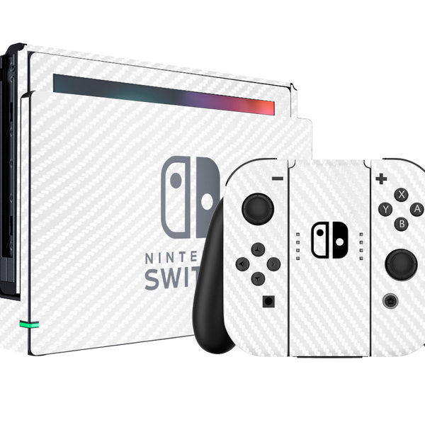 Fibra Carbono Blanco Skin Nintendo Switch (2017)