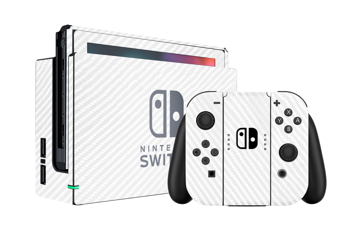 Fibra Carbono Blanco Skin Nintendo Switch (2017) Xonebrand