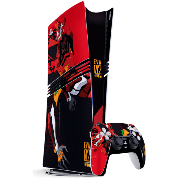 Evangelion Eva 02 Skin Playstation 5 Pro Xonebrand