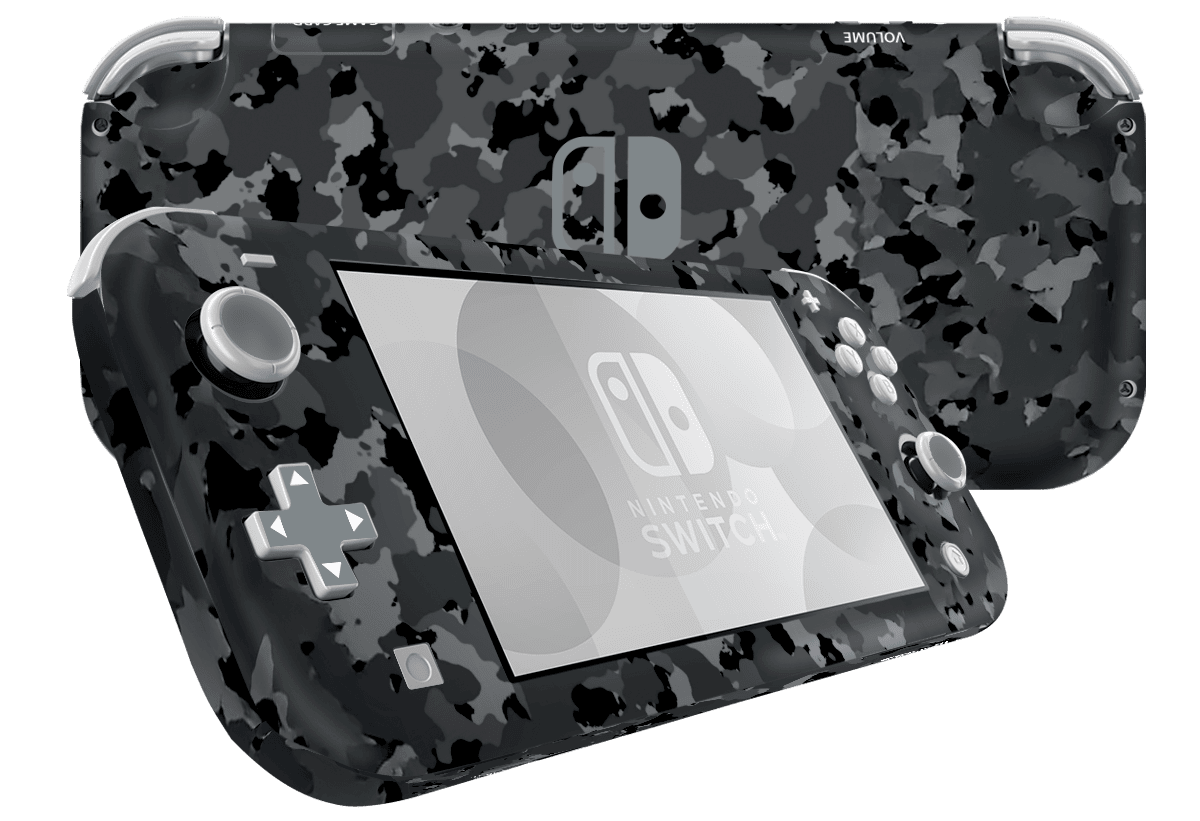 Camuflado Negro Skin Nintendo Switch Lite Xonebrand