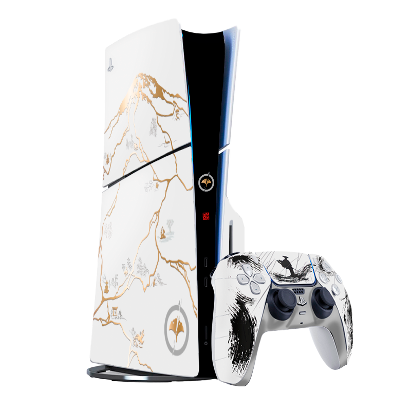 Edición Ghost of Yotei Alto Relieve Skin Playstation 5 Slim Xonebrand