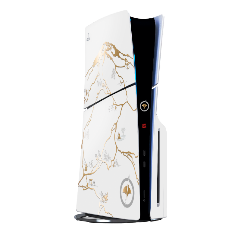 Edición Ghost of Yotei Alto Relieve Skin Playstation 5 Slim Xonebrand