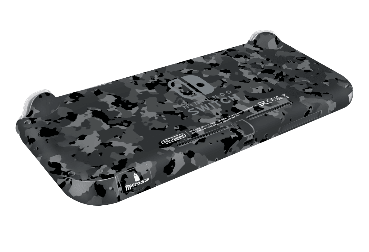 Camuflado Negro Skin Nintendo Switch Lite Xonebrand