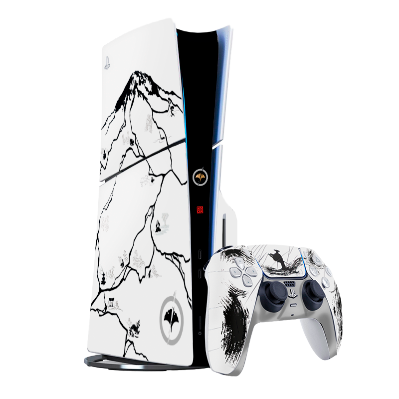 Edición Ghost of Yotei Black Skin Playstation 5 Slim Xonebrand