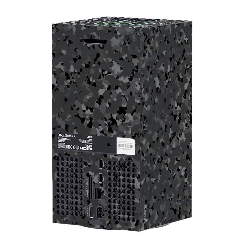 Camuflaje Negro Skin Xbox Series X Xonebrand