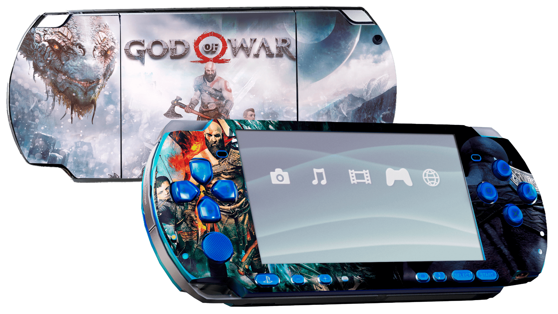 God of War Ragnarok PSP Handheld Gaming Bundle Skin