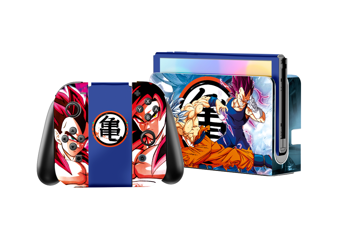 Dragon Ball Goku &amp; Vegeta Nintendo Switch Oled (2021) Skin