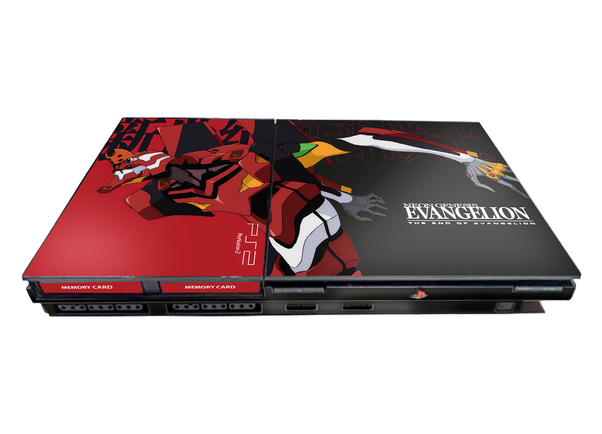 Evangelion Eva 02 Skin Playstation 2 Slim Xonebrand