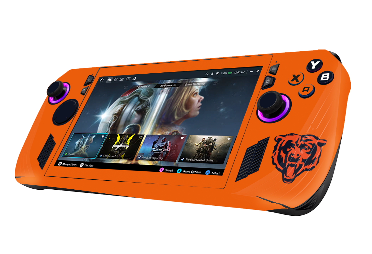 Chicago Bears Asus Rog Ally X Handheld Gaming Computer Skin