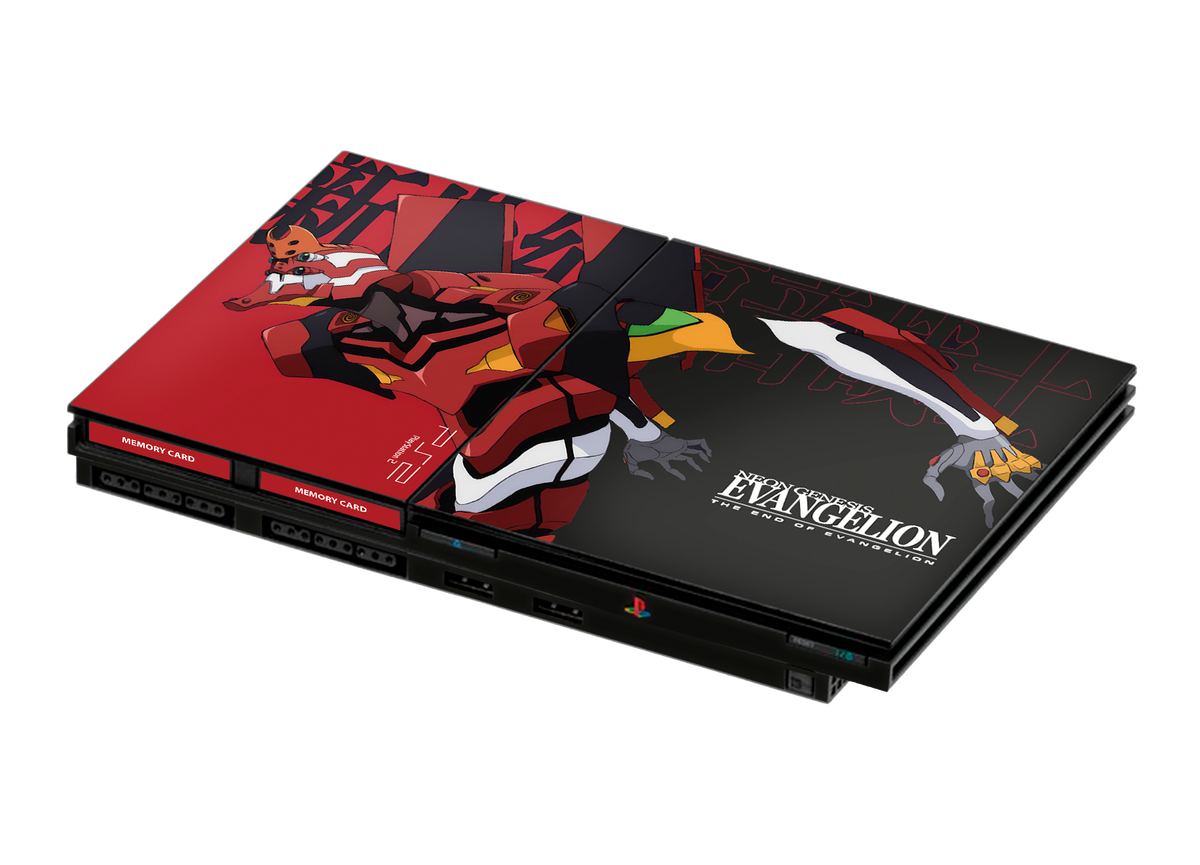 Evangelion Eva 02 Skin Playstation 2 Slim Xonebrand