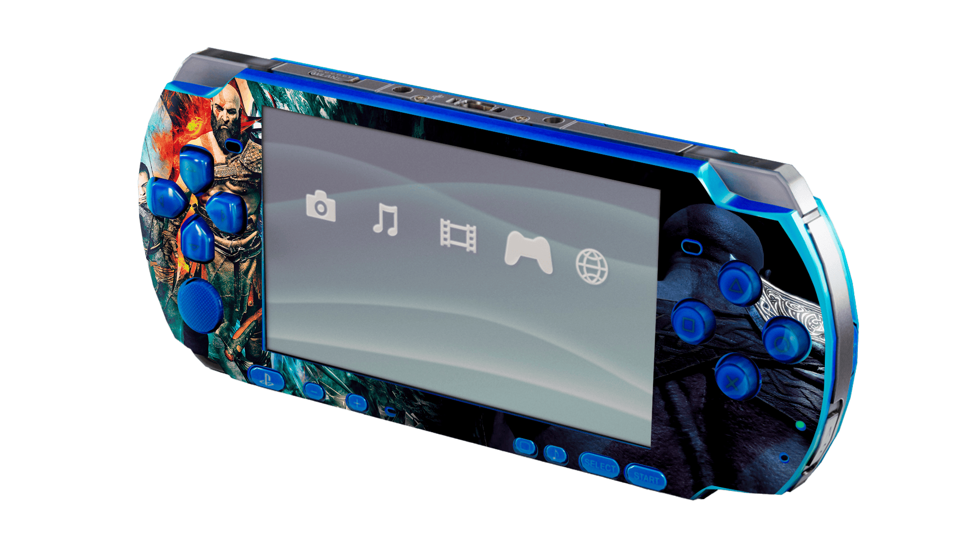 God of War Ragnarok PSP Handheld Gaming Bundle Skin