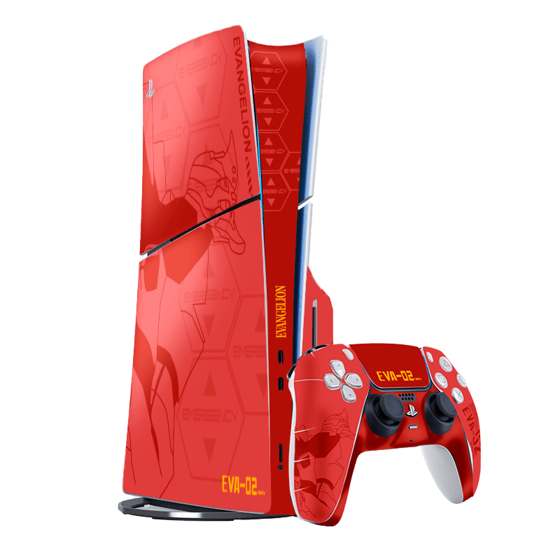 Evangelion Eva-02 Skin Playstation 5 Slim Xonebrand