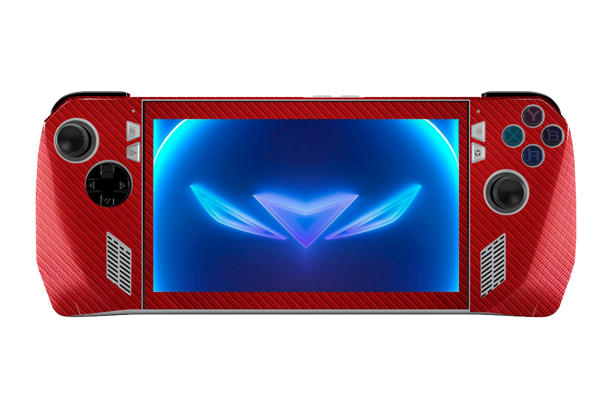 Fibra Carbono Rojo Skin Asus Rog Ally Xonebrand