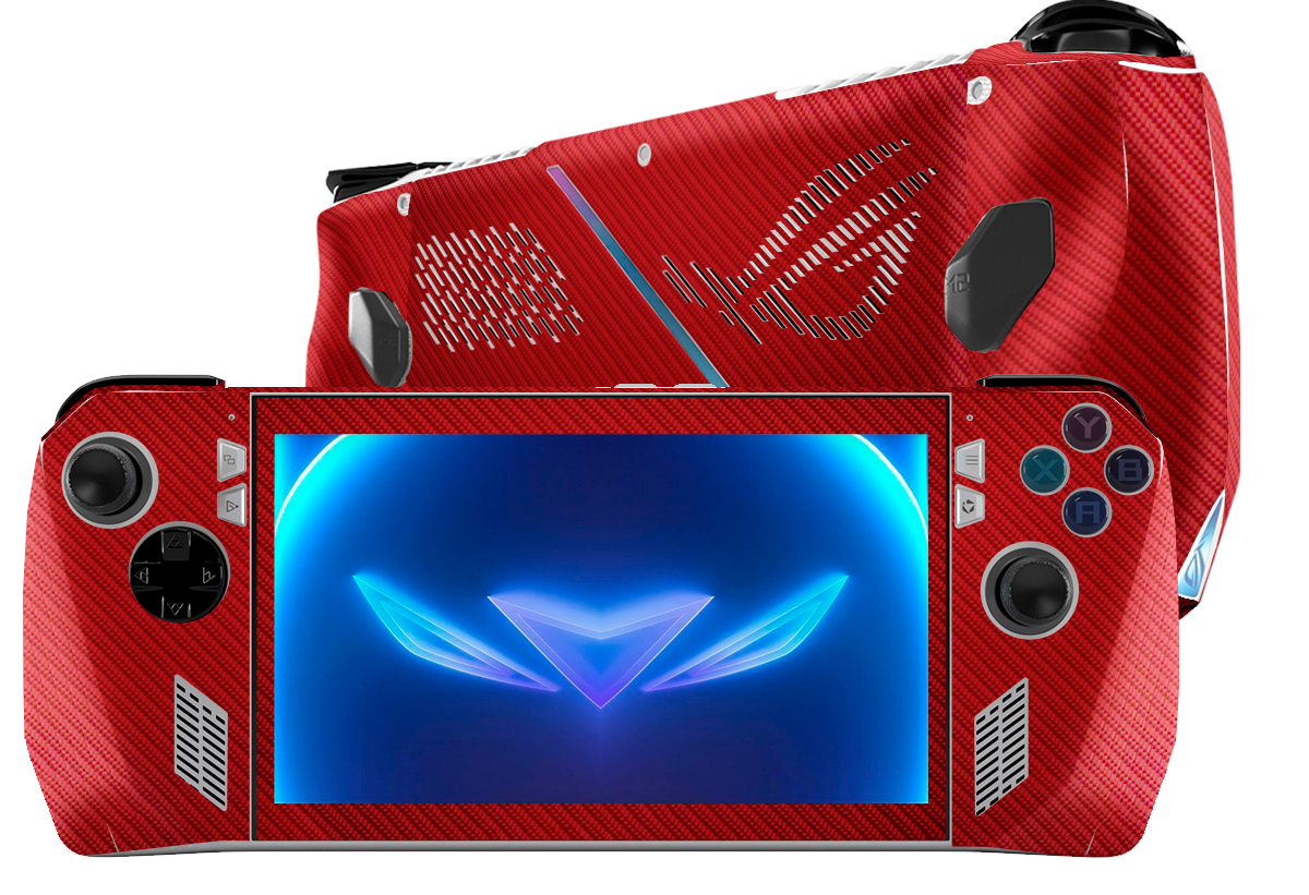 Fibra Carbono Rojo Skin Asus Rog Ally Xonebrand